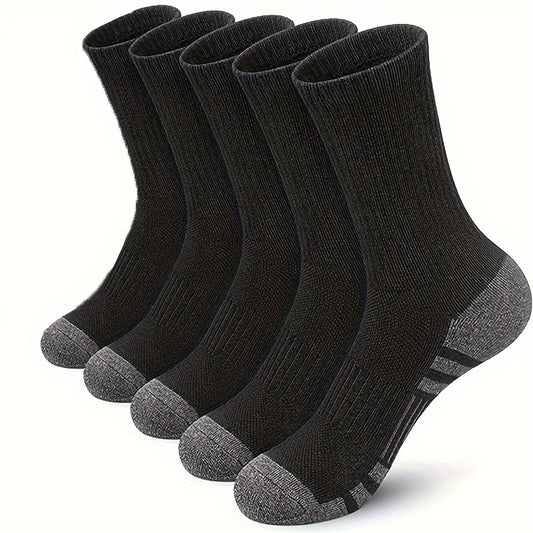 Men's Mid Crew Sport Socks - Breathable & Sweat Absorbing
