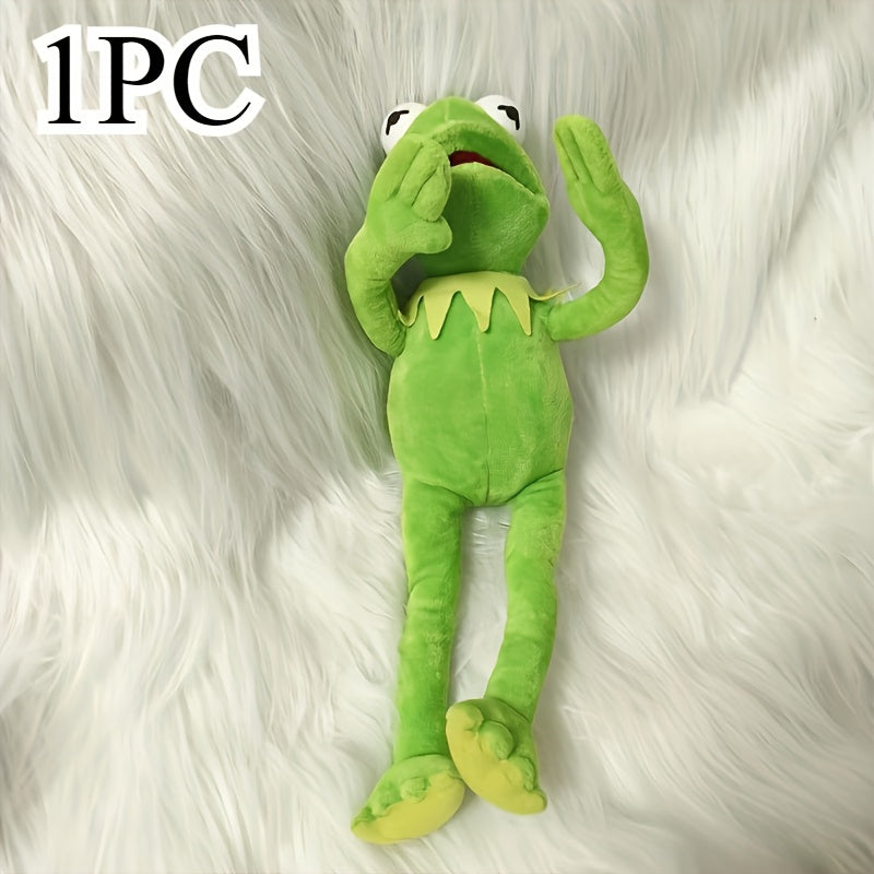 Cute Frog Hand Puppet Plush Toy - Green & Yellow - Desk Decor & Prank Gift