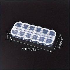 Transparent Plastic Storage Box Jewelry Organizer Case