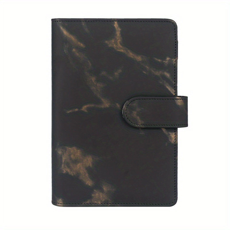 6-Ring Stylish Binder Planner Magnetic Buckle Closure PU Leather Women