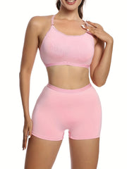 Cut Out Sports Bra & Panties Lingerie Set