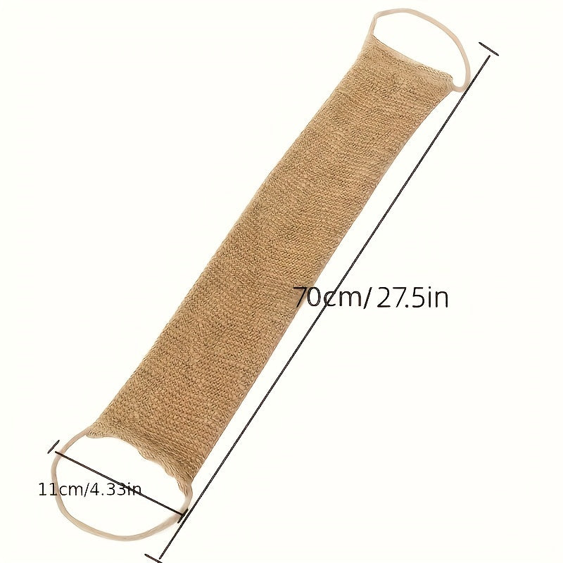 Natural Ramie Jute Back Scrubber for Deep Cleaning and Skin Relaxation