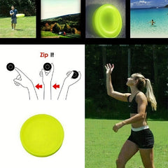 Silicone Pocket Zip Chip Flying Disc Outdoor Spin Game Toy