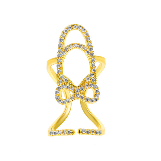Geometric Diamond Open Nail Ring Temperament Manicure Set Ring