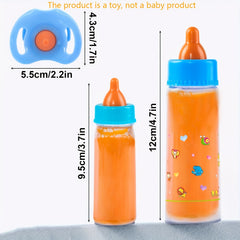 6pcs Playful Feeding Bottle Toys Magic Disappearing Nipples Colorful Pacifiers