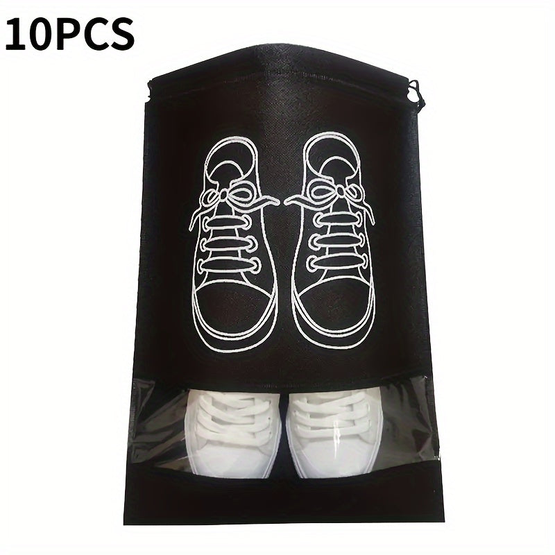 10pcs Shoes Storage Bags Portable Waterproof Hanging Bags