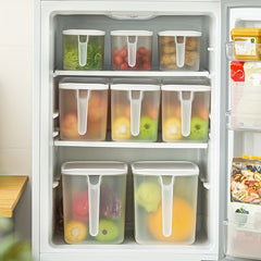 2pcs Refrigerator Storage Box Transparent Handle With Cover