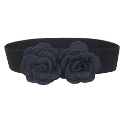 Stretchy Belt Flower Vintage Elastic Wide Waist Belt