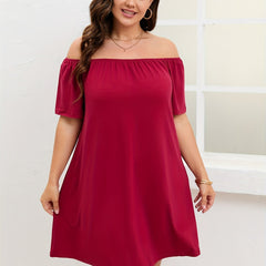 Women's Off Shoulder Short Sleeve Dress