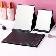 Portable Rectangle Makeup Mirror with Stand for Girls and Women
