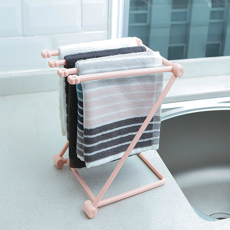 Desktop Towel And Cup Hanger Foldable Shelf