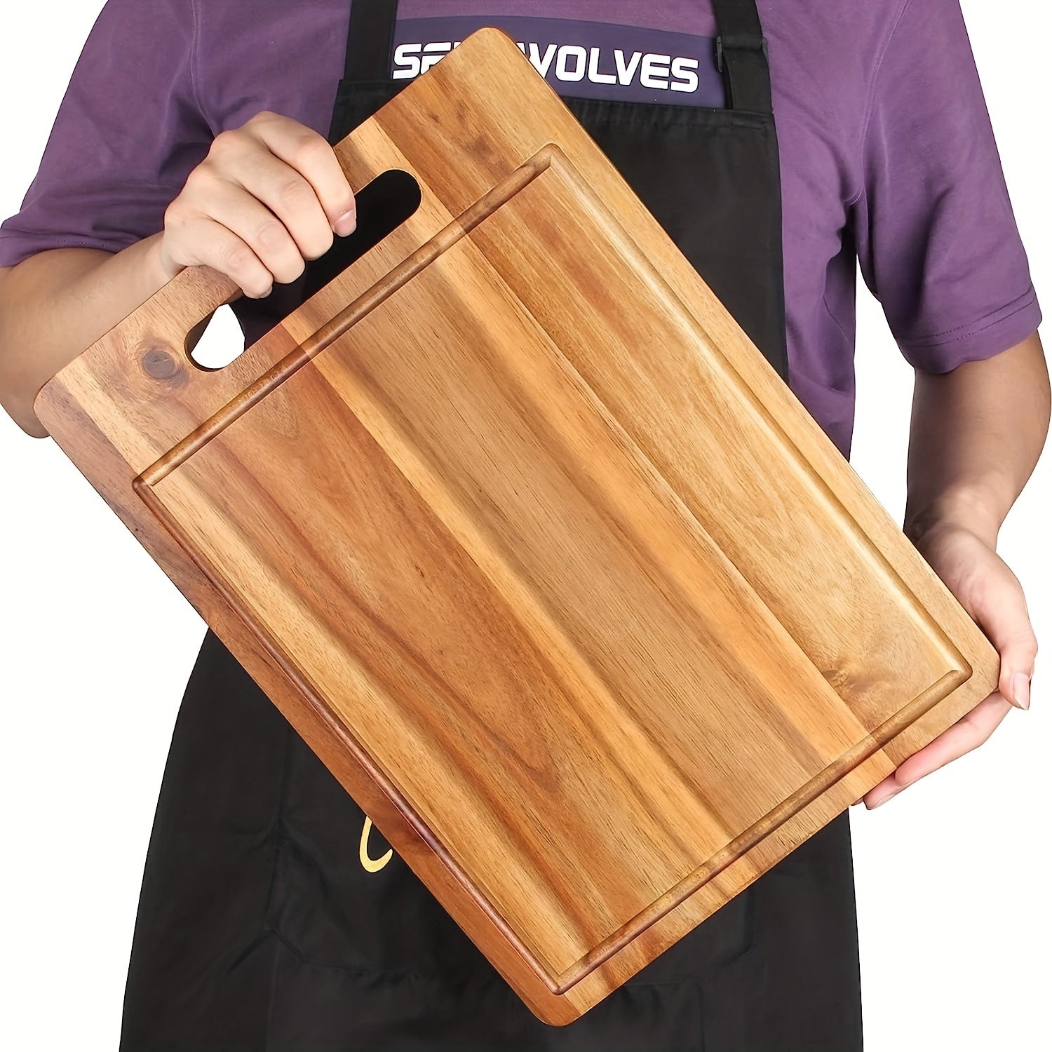 Wood Cutting Board With Juice Groove Chopping Board For Kitchen Meat Cheese
