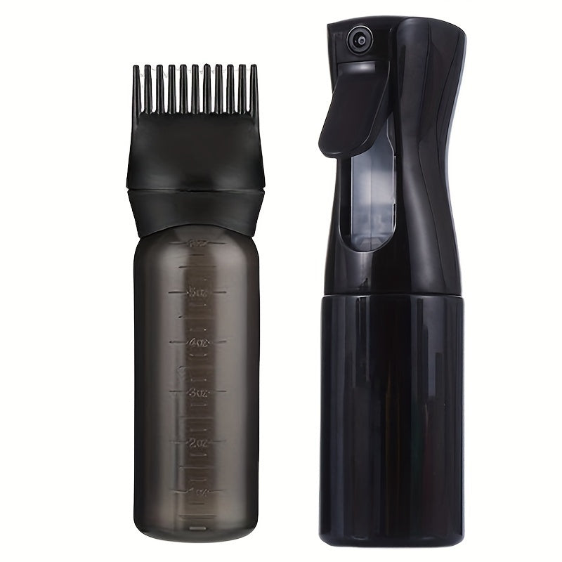 2PCS Continuous Spray Bottle and Root Comb Applicator for Hair Styling