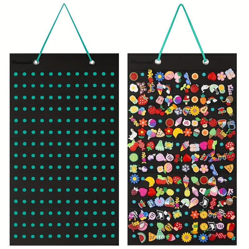 Shoe Charm Organizer with 180 Holes Wall Mounted Display Holder