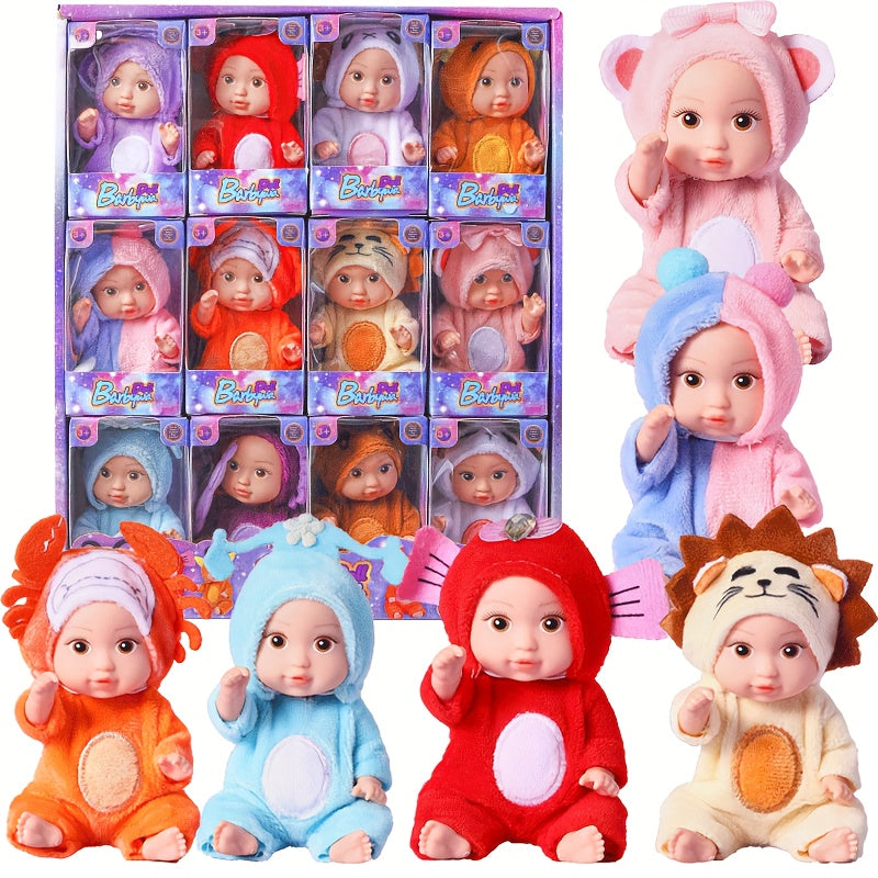 12 Pack 10 PVC Reborn Doll Constellation Series Playset with Handcrafted Outfits