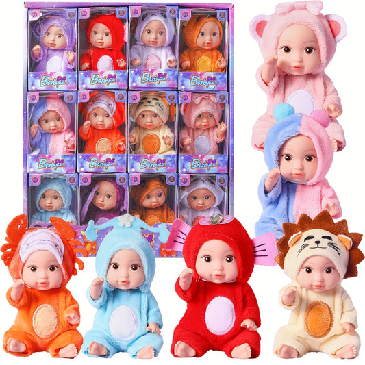12 Pack 10 PVC Reborn Doll Constellation Series Playset with Handcrafted Outfits
