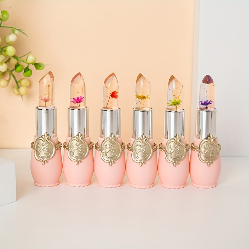 Flower Lip Gloss Crystal Jelly Lipstick Long Lasting Nutritious Lip Balm