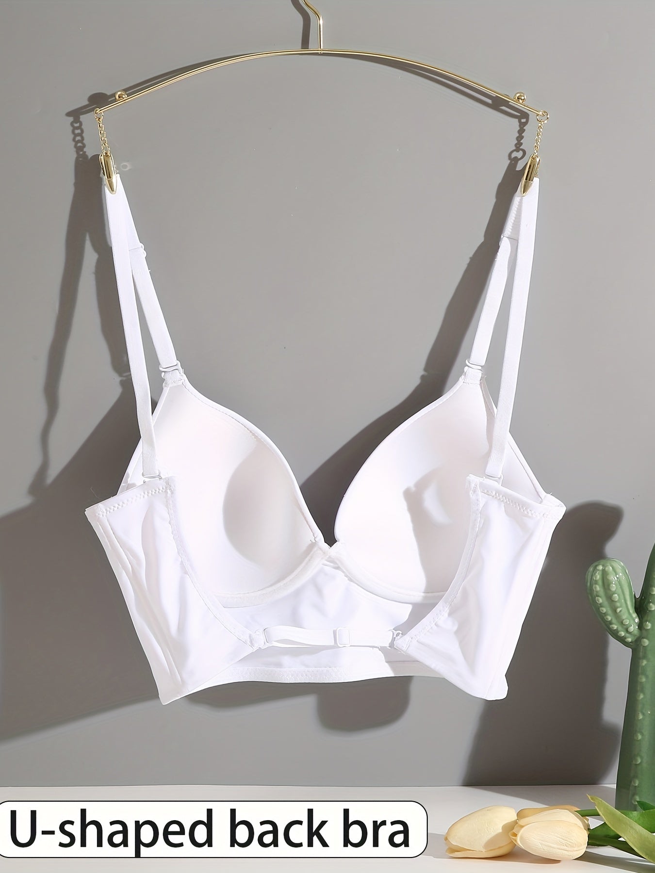 Solid T Shirt Bra Push Up Women's Lingerie