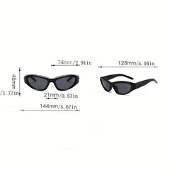 Y2K Wrap Around Sunglasses UV400 Mirrored Sun Shades for Women Men