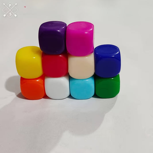 20pcs Acrylic 16mm Round Corner Blank Dice for Multiplayer Game