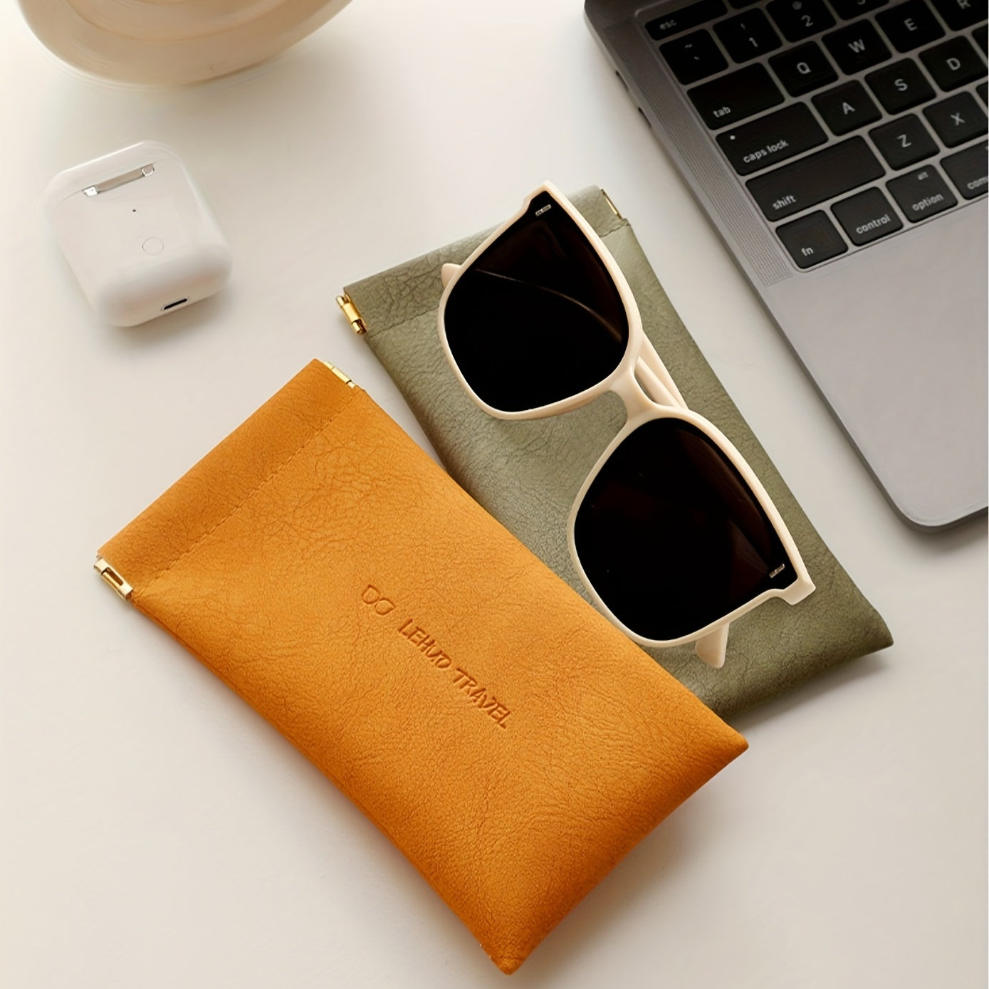 Portable Glasses Storage Bag PU Leather Protection Box