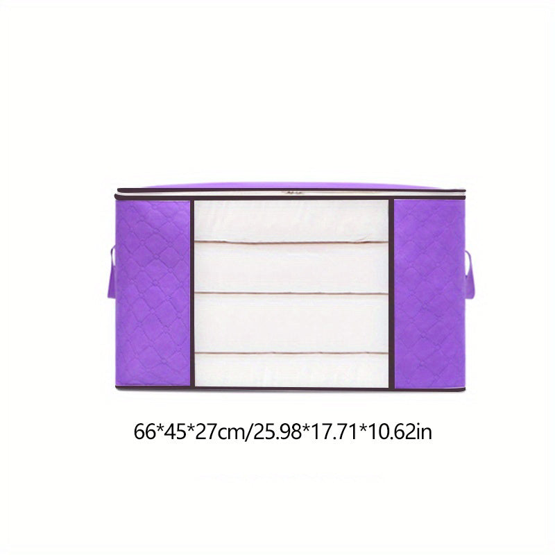 Large Capacity Foldable Storage Bag with Reinforced Handle and Zip
