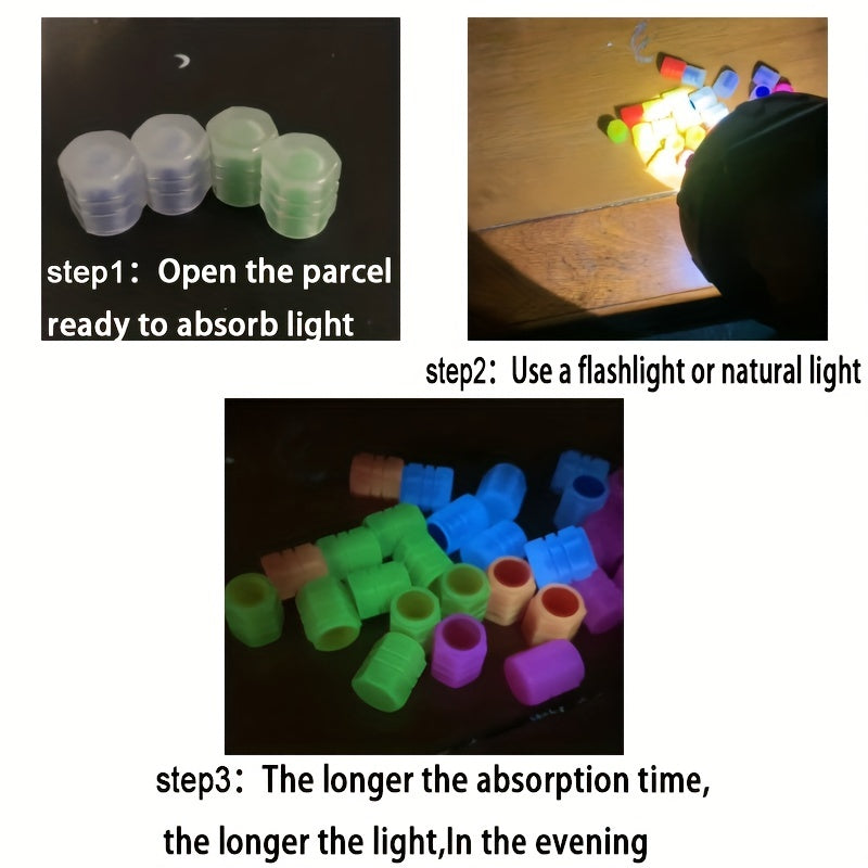 Luminous Valve Caps for Cars Motorcycles Bicycles