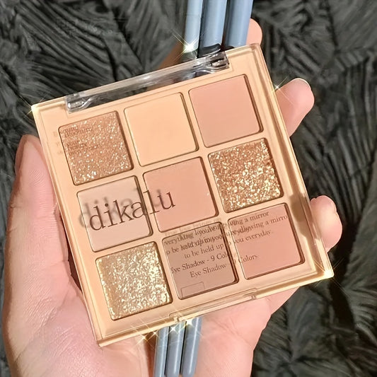 Earth Tone Glitter & Shimmer & Matte Eyeshadow Palette