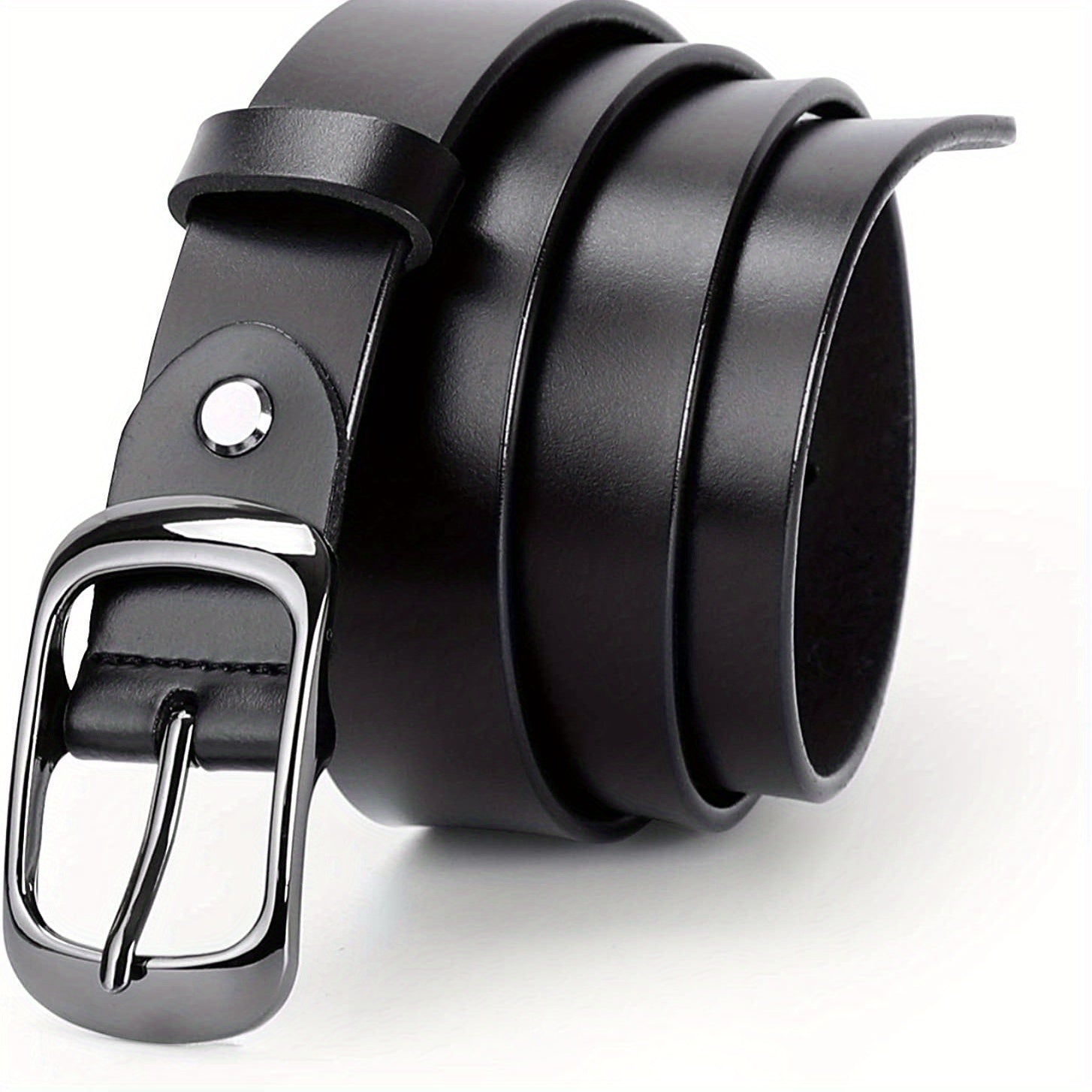  Leather Belt For Women Polished Buckle Casual Jeans Pants Belts