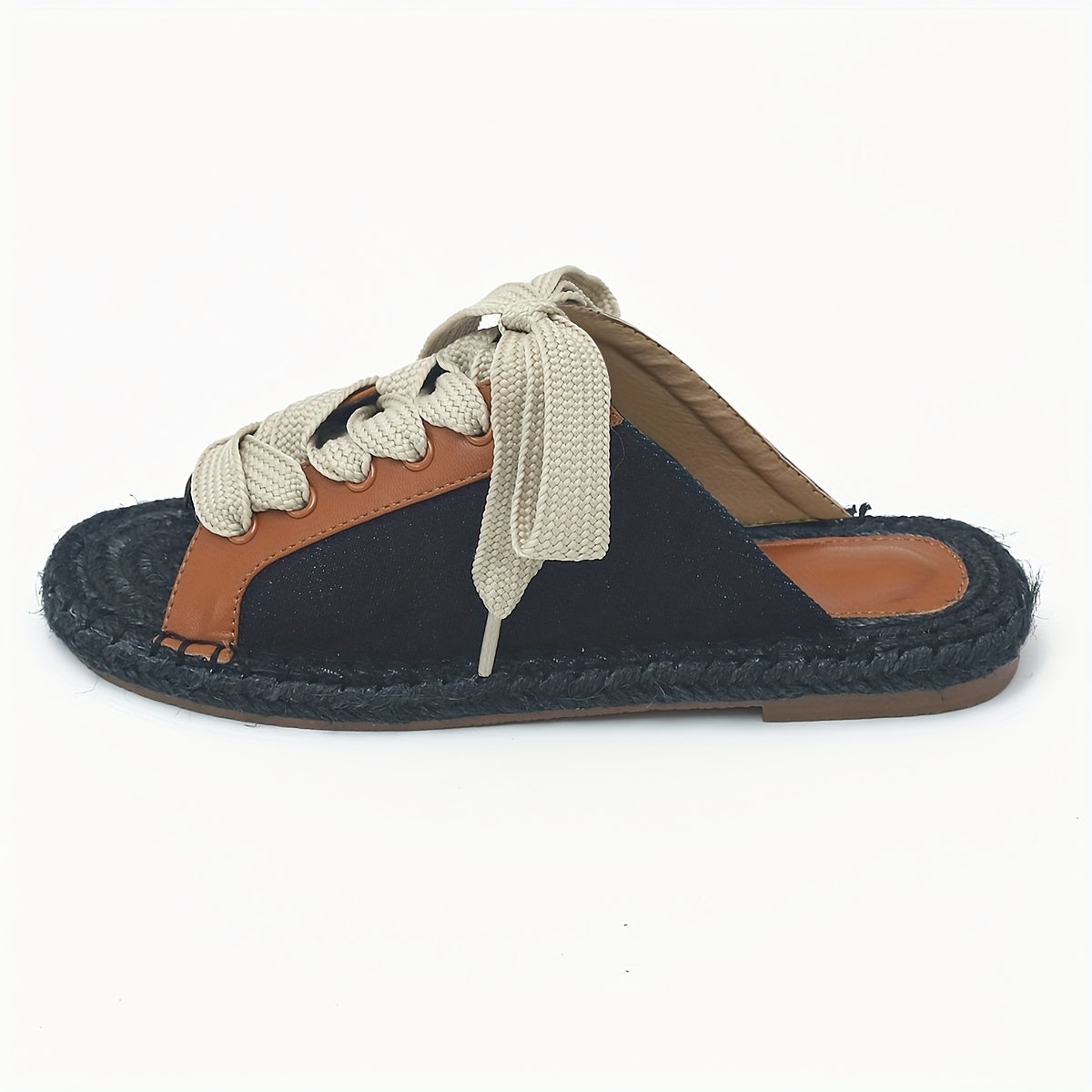 Women's Espadrille Lace Up Flat Summer Sandals