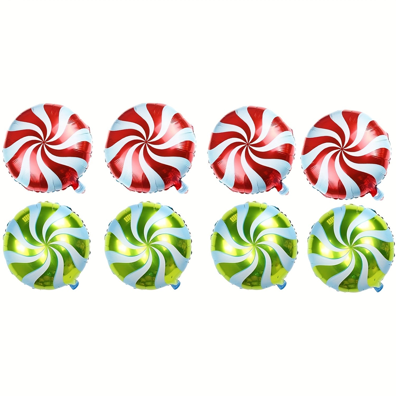 8pcs Christmas Candy Swirl Mylar Foil Balloons 45 72 Cm