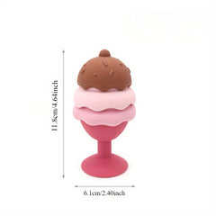 Silicone Ice Cream Bath Toy Stackable Educational Pretend Play Shower Game