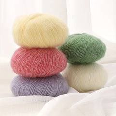 4pcs Mohair Yarn Crochet Knitting Sweater Scarf Shawl 25g pc