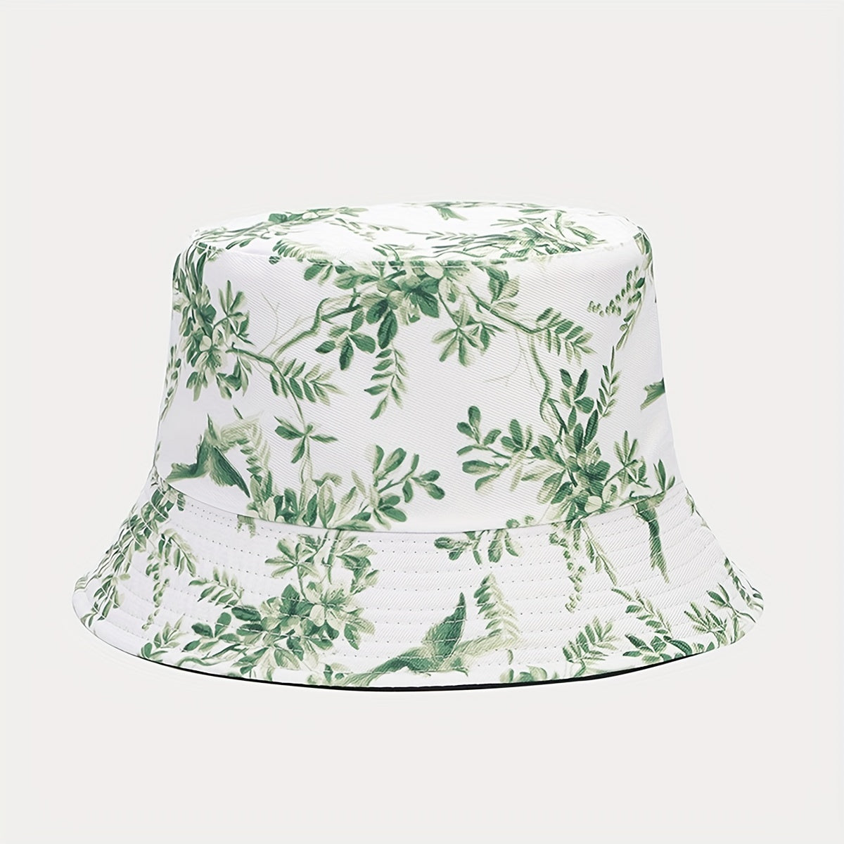 Retro Print Pattern Double-sided Bucket Hat Unisex Spring Summer Sun Protection