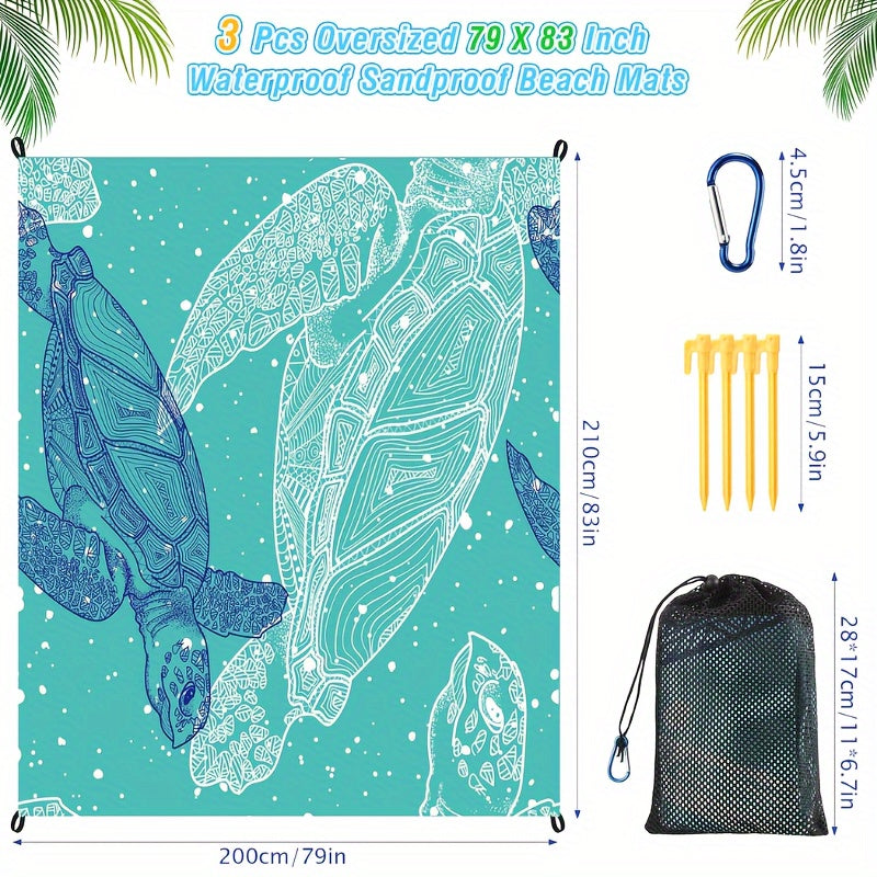 Waterproof Sandproof 200 x 210 cm Beach Blanket