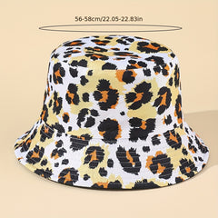 Leopard Print Bucket Hat Lightweight Casual Basin Hat