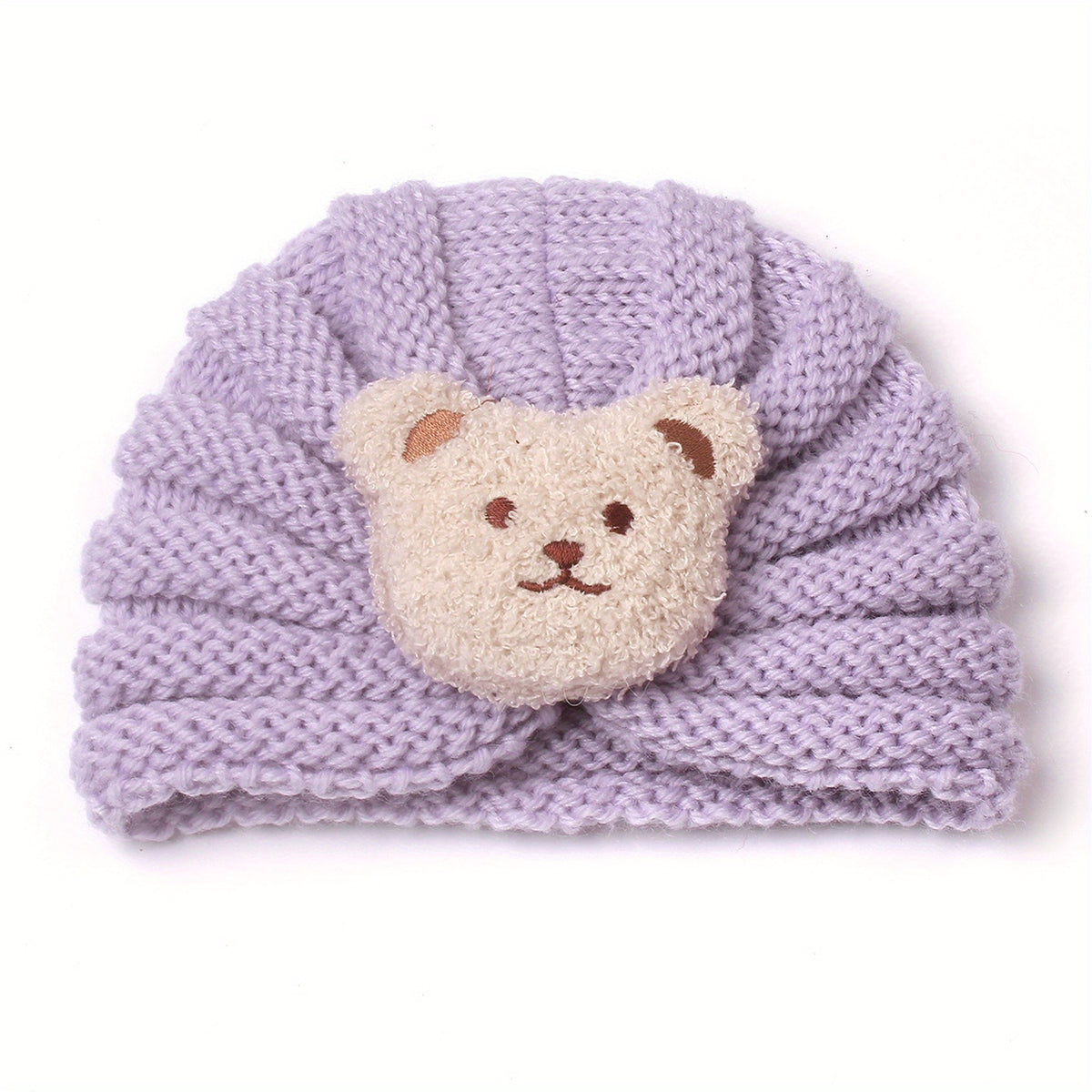 Kids Bear Head Knitted Woolen Baby Hat, 0-3 Years