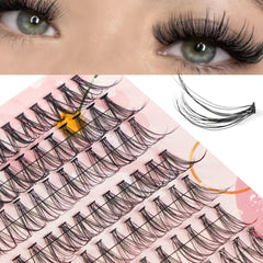 280pcs Fishtail Grafting Eyelashes 8-16mm 20P Thick Fluffy Cluster False Lashes