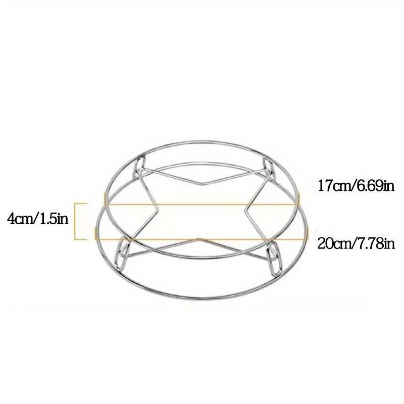 Double Layer Stainless Steel Pot Rack Heat Insulation Kitchen Organizer