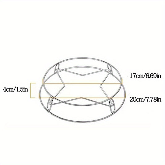 Double Layer Stainless Steel Pot Rack Heat Insulation Kitchen Organizer