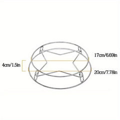 Double Layer Stainless Steel Pot Rack Heat Insulation Kitchen Organizer