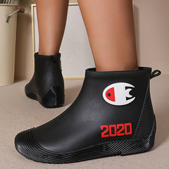 Women's Fish Pattern Waterproof Non slip Rain Boots