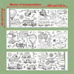 3 Years Kids Creative Doodle Roll 3 05meter Large DIY Coloring Paper