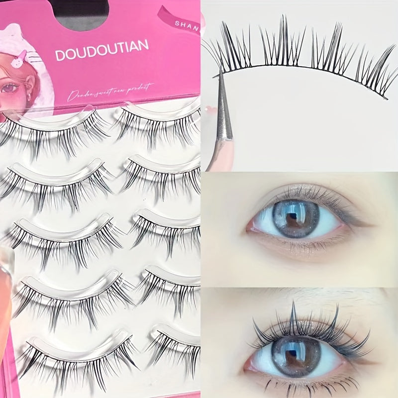 Mermaid Tail 5 Pairs False Eyelashes Comic Manga Natural Simulated