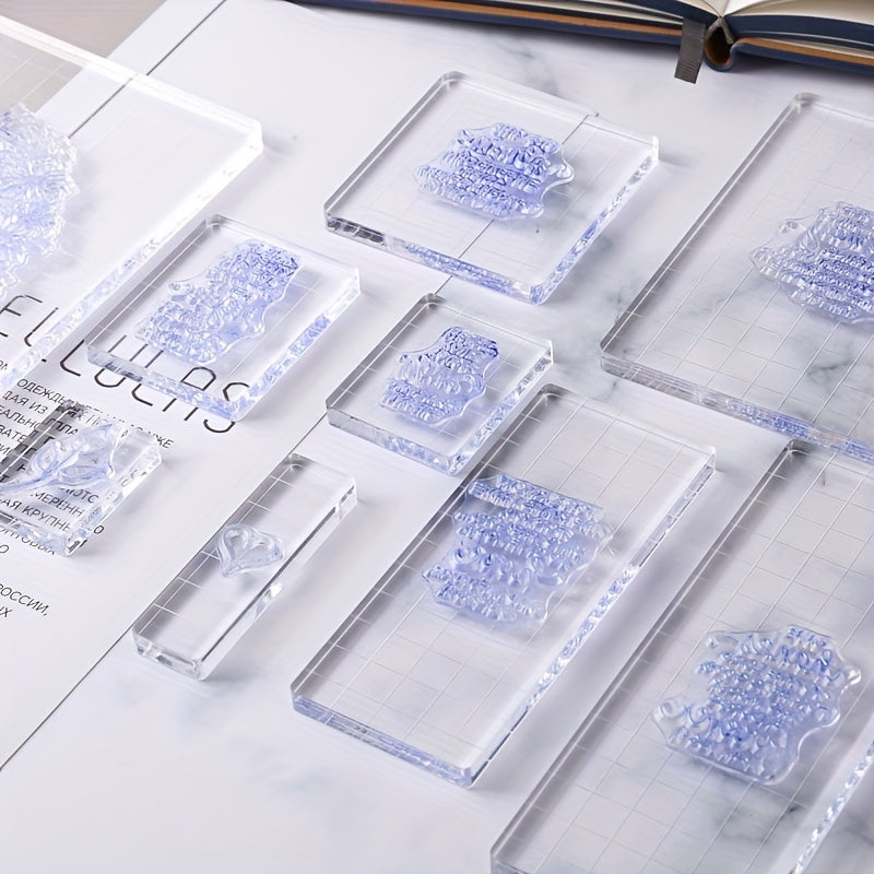 Acrylic Stamp Block for Transparent Seal Stamp DIY Scrapbook Decor