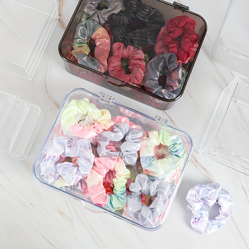 Girls' Hair Accessories Storage Box Clear Flip Type