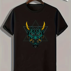 Monster Print Men's Graphic T shirt for Summer