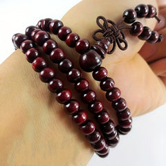 Sandalwood 108 Buddha Bead Bracelet Wooden Bead Bracelet