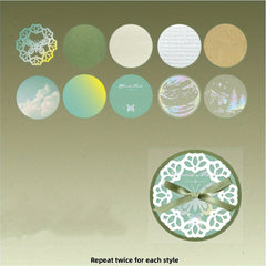 20pcs Paper with Sunset Series Decoration for Diary