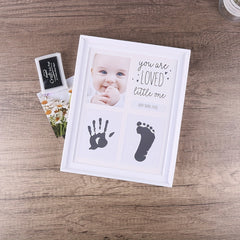 Newborn Hand & Foot Print Mud Photo Frame for Baby Full Moon 100 Days Souvenir